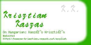 krisztian kaszas business card